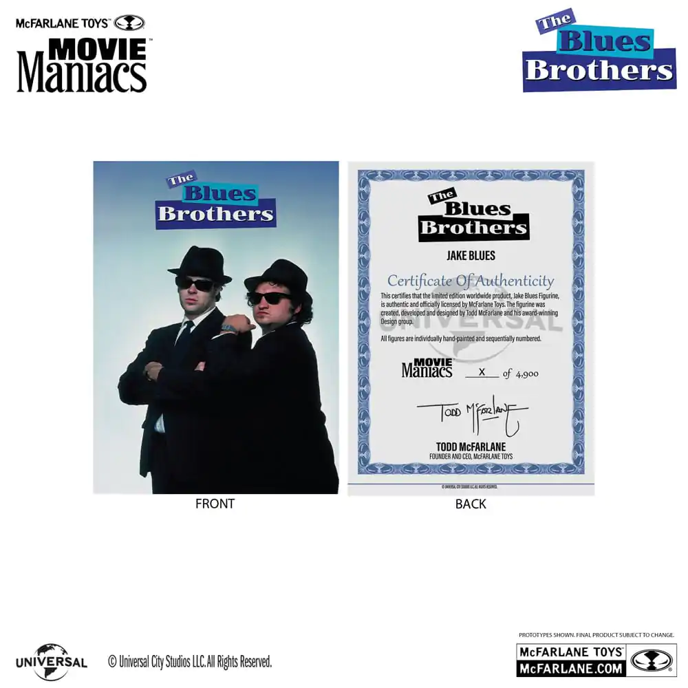 The Blues Brothers Movie Maniacs Jake & Elwood Blues (Gold Label) PVC szobor figura 2 db-os csomag 15 cm termékfotó