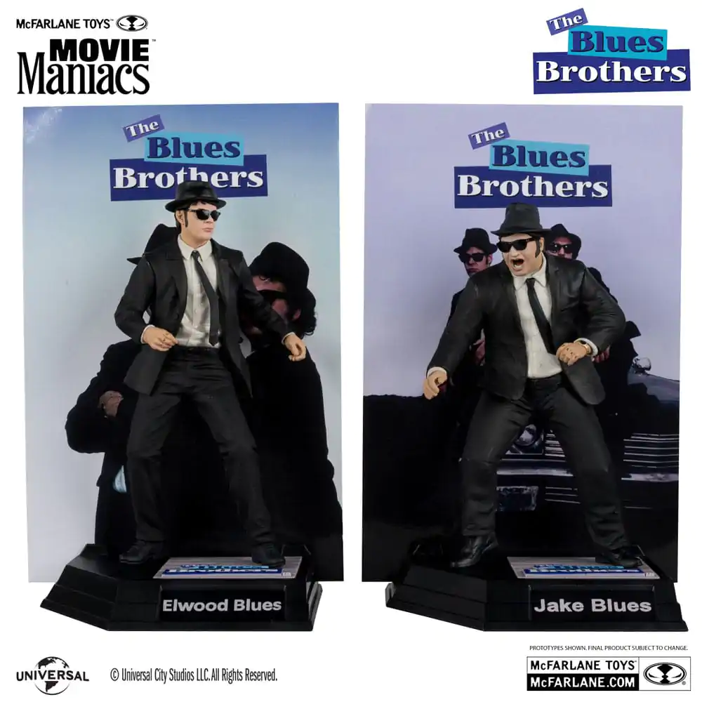 The Blues Brothers Movie Maniacs Jake & Elwood Blues (Gold Label) PVC szobor figura 2 db-os csomag 15 cm termékfotó