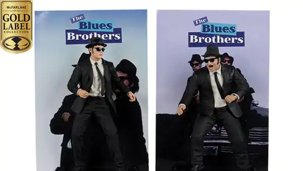 The Blues Brothers Movie Maniacs Jake & Elwood Blues (Gold Label) PVC szobor figura 2 db-os csomag 15 cm termékfotó