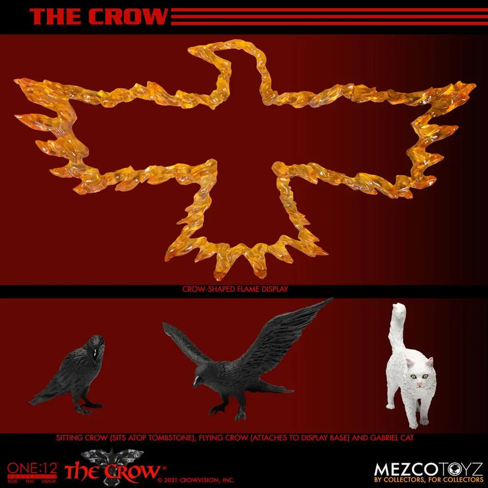 The Crow 1/12 Eric Draven akciófigura 17 cm termékfotó