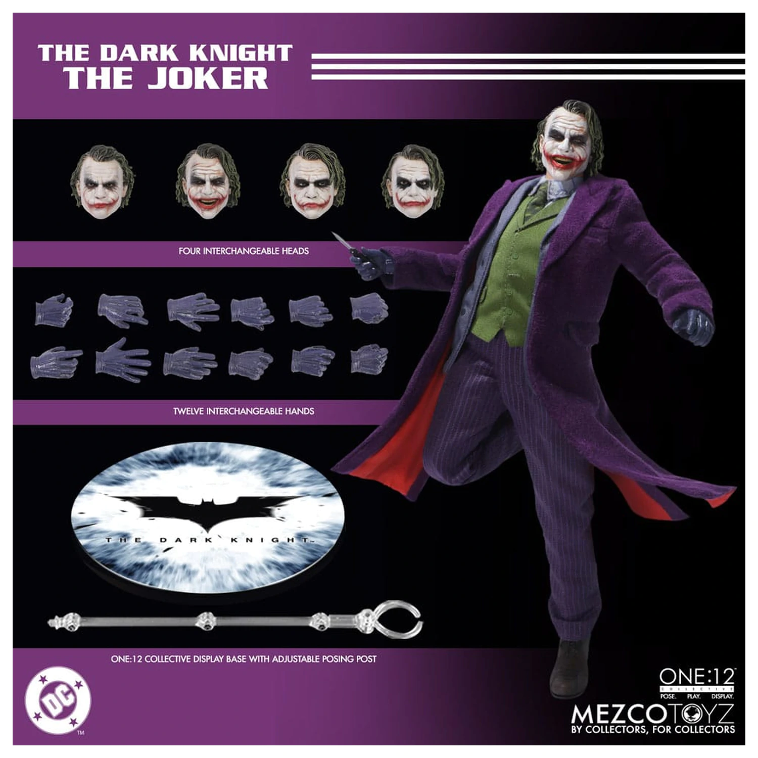 The Dark Knight 1/12 Joker akciófigura 17 cm termékfotó