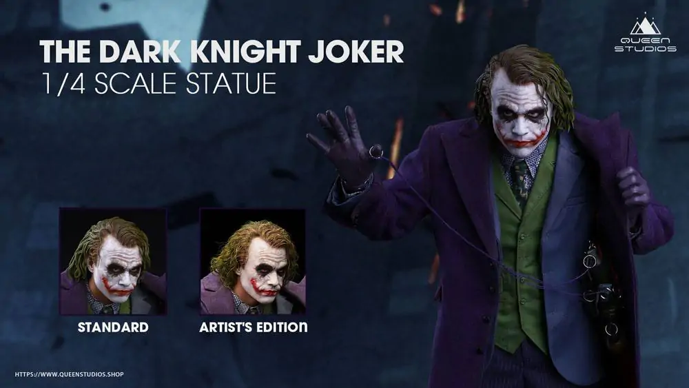 The Dark Knight 1/4 Heath Ledger Joker Regular Edition szobor figura 52 cm termékfotó