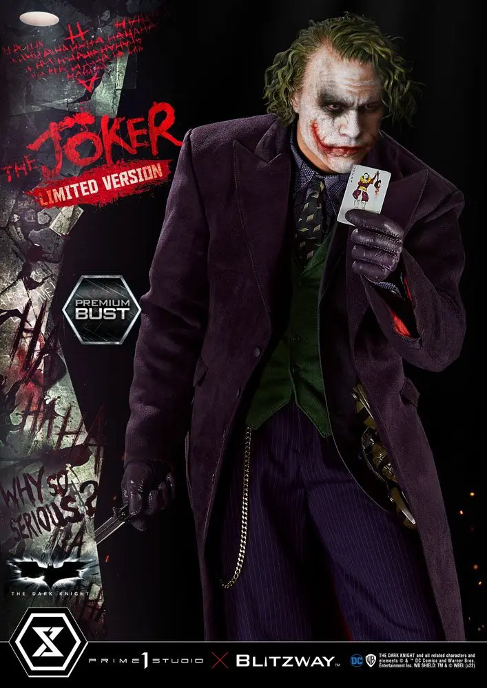 The Dark Knight Premium The Joker Limited Version mellszobor figura 26 cm termékfotó