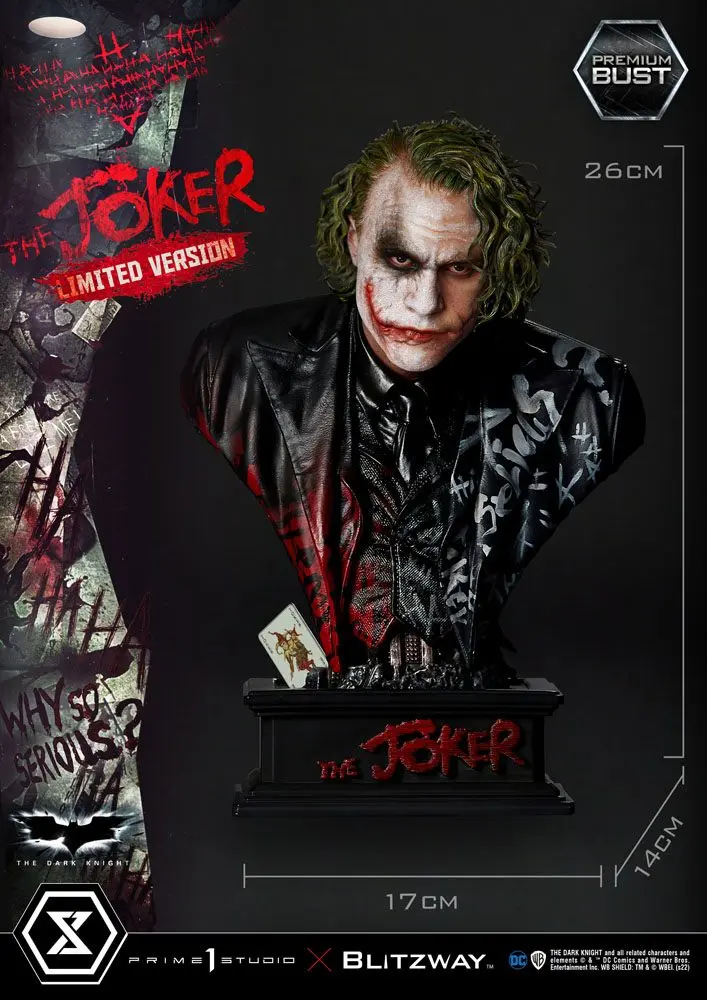 The Dark Knight Premium The Joker Limited Version mellszobor figura 26 cm termékfotó