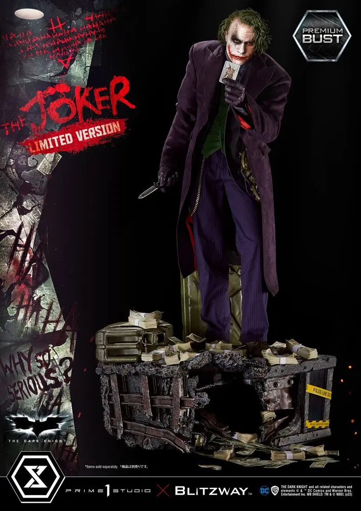 The Dark Knight Premium The Joker Limited Version mellszobor figura 26 cm termékfotó