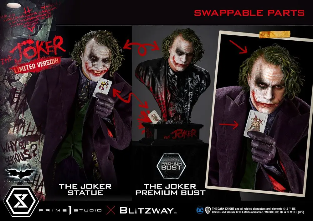 The Dark Knight Premium The Joker Limited Version mellszobor figura 26 cm termékfotó