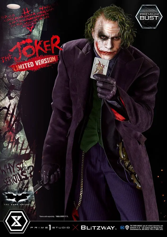 The Dark Knight Premium The Joker Limited Version mellszobor figura 26 cm termékfotó