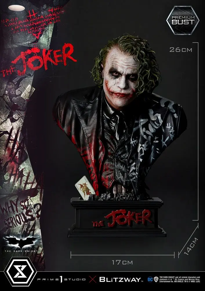 The Dark Knight Premium The Joker mellszobor figura 26 cm termékfotó