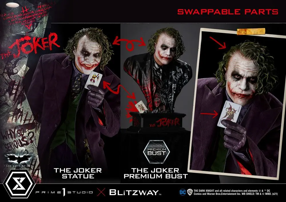 The Dark Knight Premium The Joker mellszobor figura 26 cm termékfotó