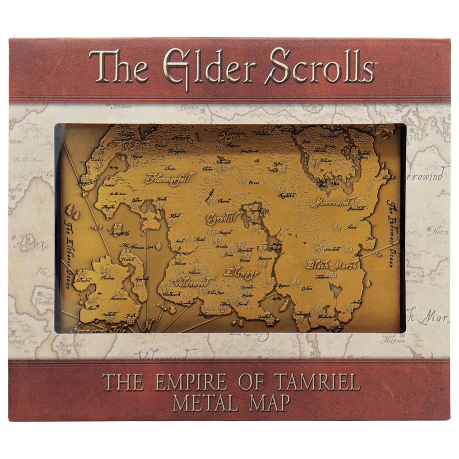 The Elder Scrolls replika Metal Map of Tamriel Limitált kiadás 15 x 13 cm termékfotó