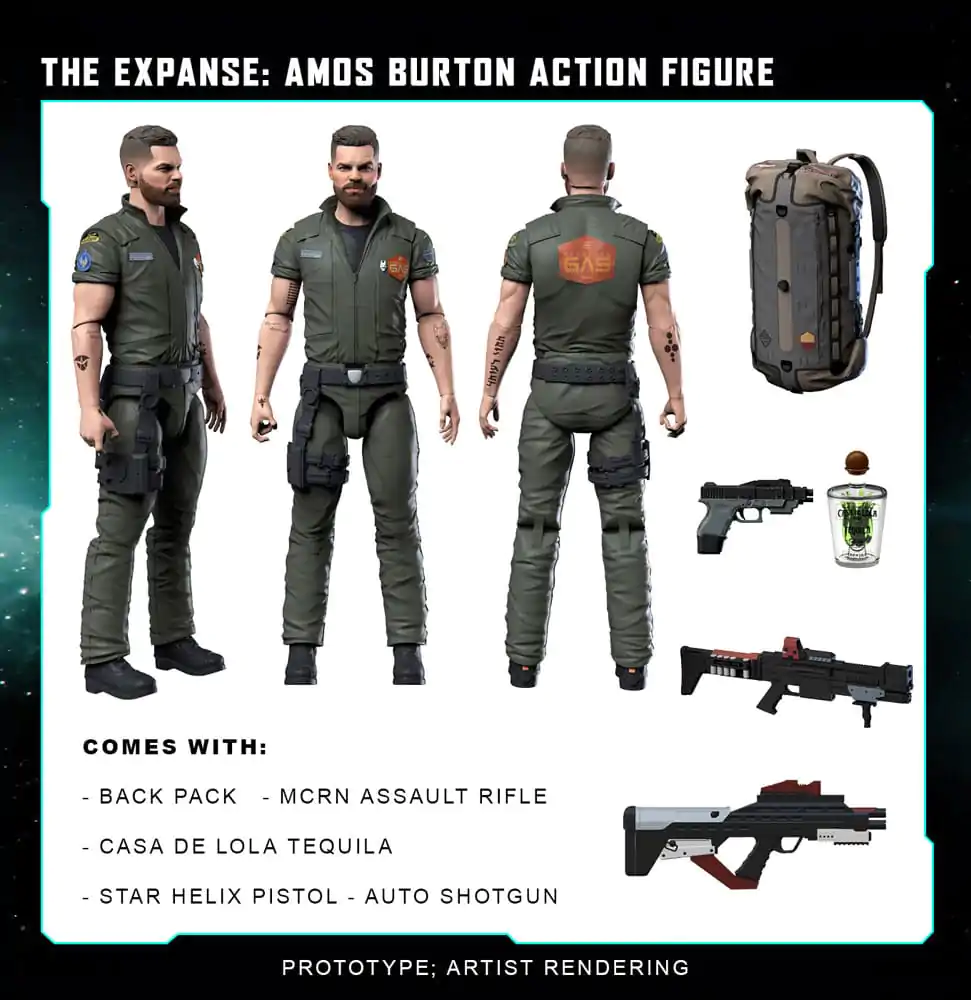 The Expanse Amos Burton akciófigura 20 cm termékfotó