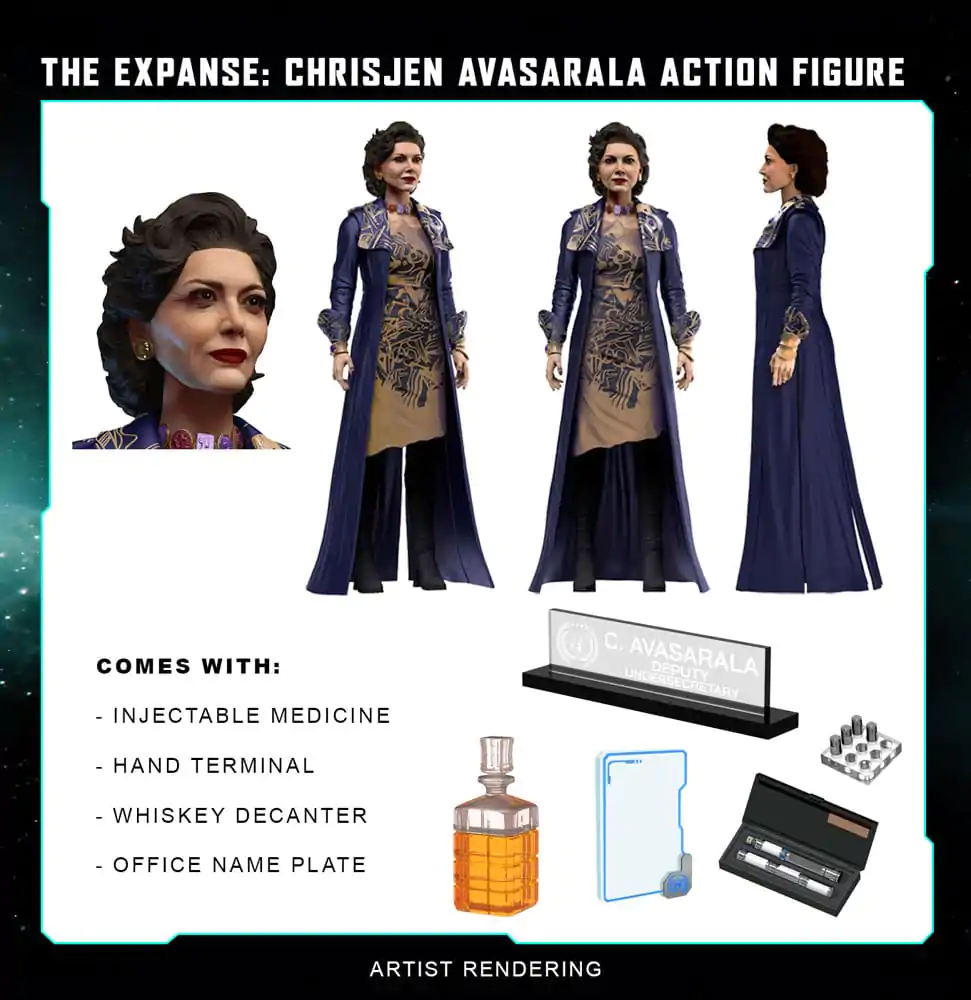 The Expanse Chrisjen Avasarala akciófigura 20 cm termékfotó