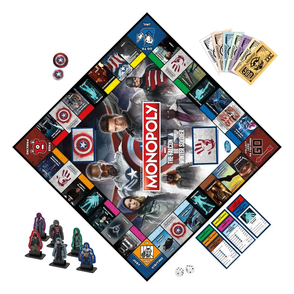 The Falcon and the Winter Soldier Angol nyelvű Monopoly társasjáték termékfotó