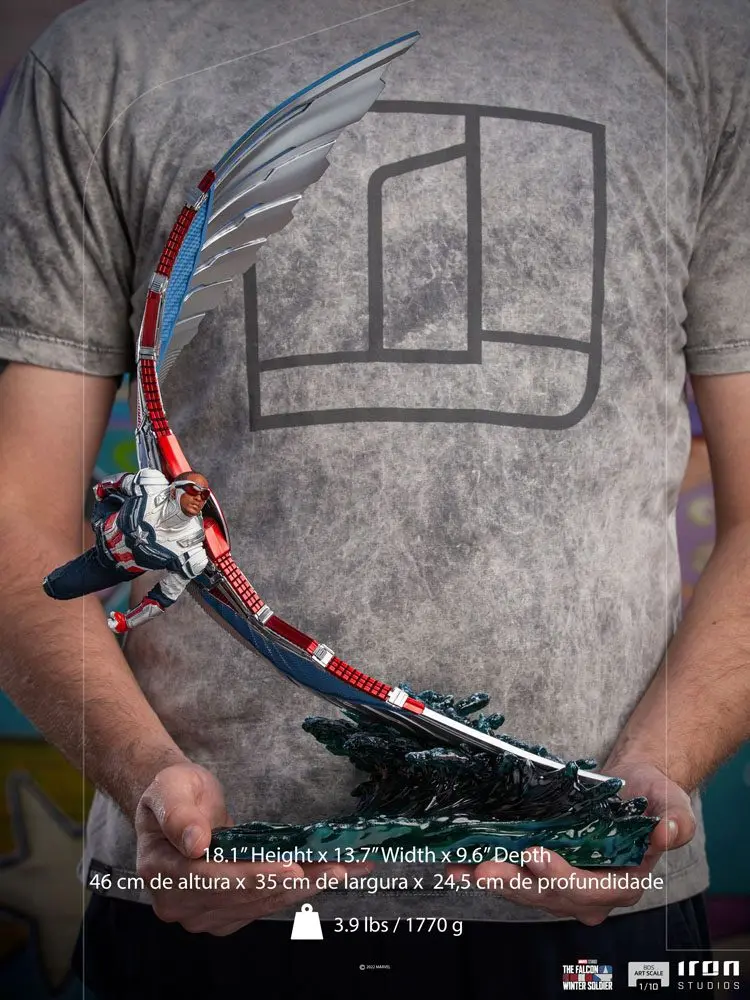 The Falcon and The Winter Soldier BDS Art Scale 1/10 Captain America Sam Wilson Deluxe szobor figura 46 cm termékfotó