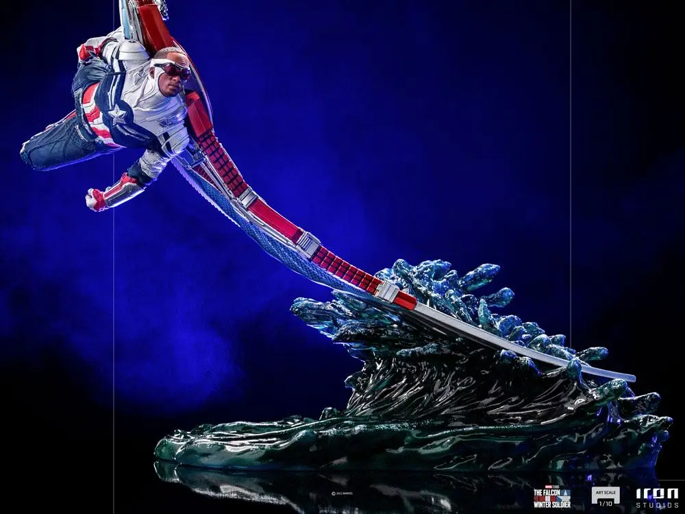 The Falcon and The Winter Soldier BDS Art Scale 1/10 Captain America Sam Wilson Deluxe szobor figura 46 cm termékfotó