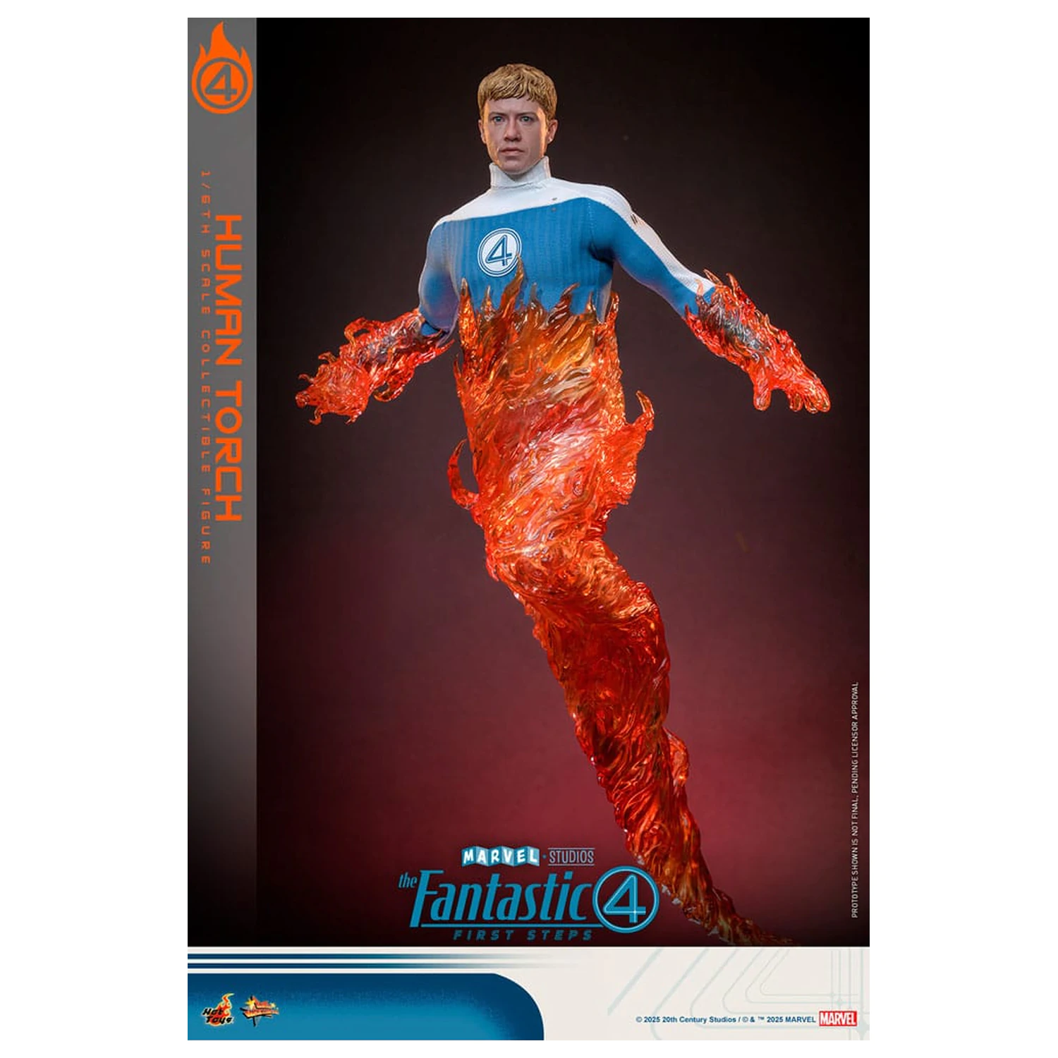 The Fantastic Four: First Steps Movie Masterpiece 1/6 Human Torch akciófigura 30 cm termékfotó
