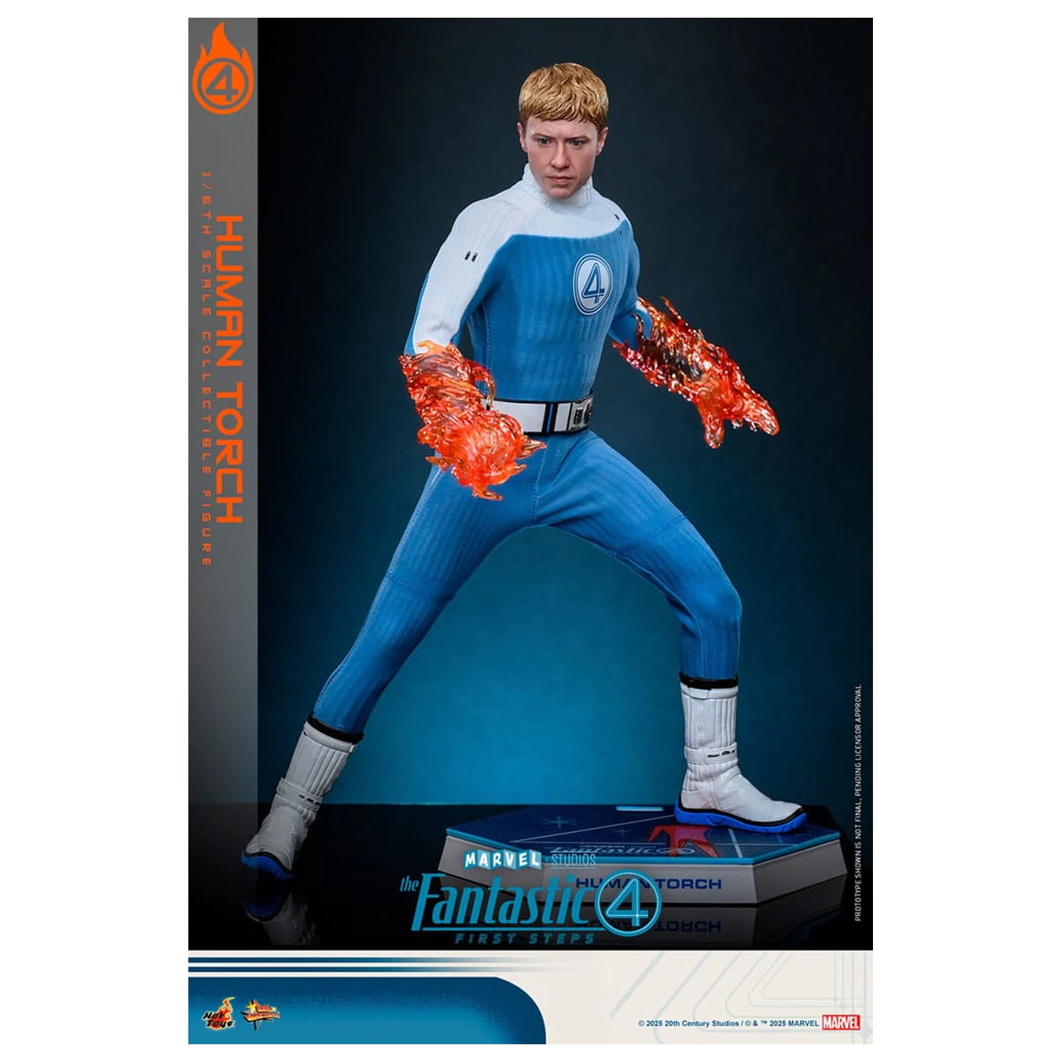 The Fantastic Four: First Steps Movie Masterpiece 1/6 Human Torch akciófigura 30 cm termékfotó