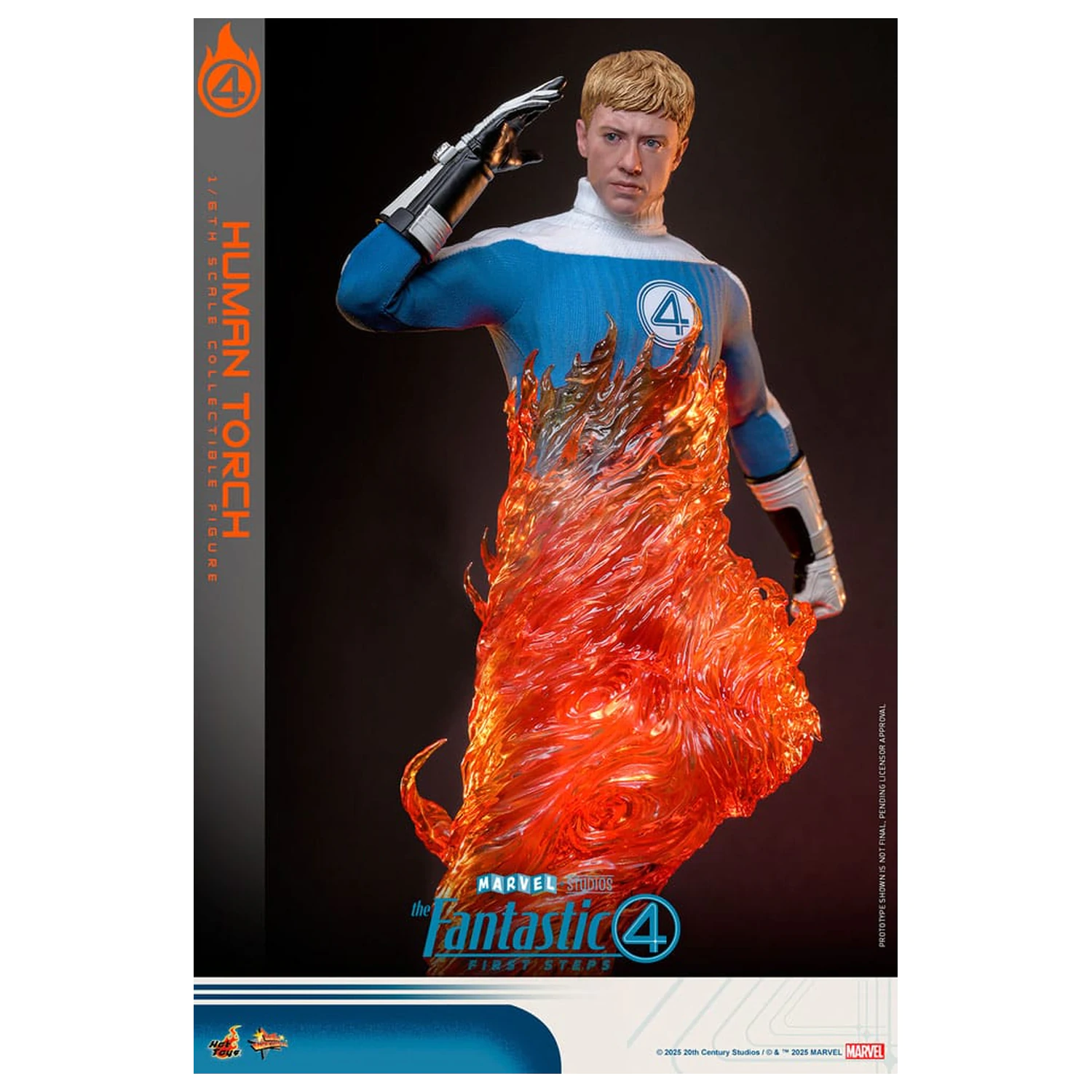 The Fantastic Four: First Steps Movie Masterpiece 1/6 Human Torch akciófigura 30 cm termékfotó