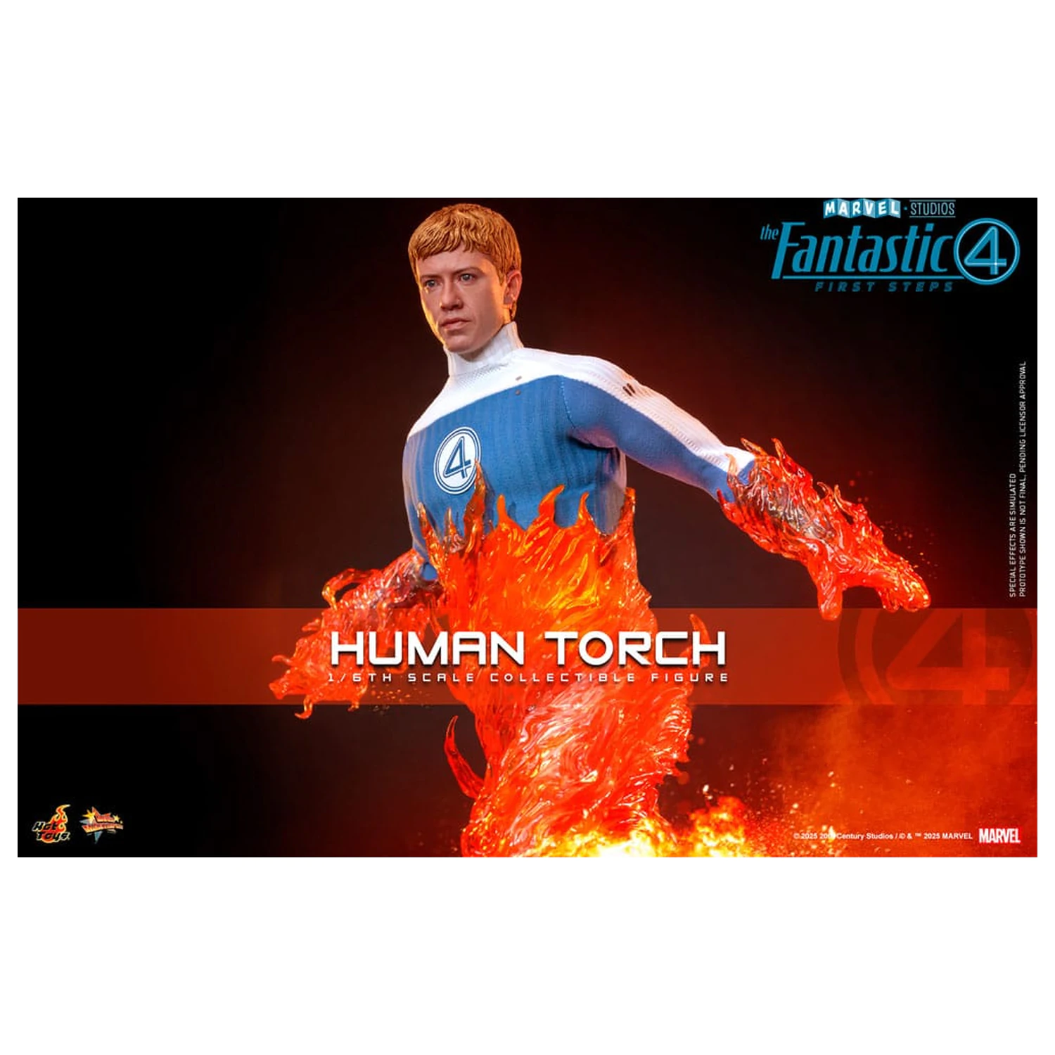 The Fantastic Four: First Steps Movie Masterpiece 1/6 Human Torch akciófigura 30 cm termékfotó