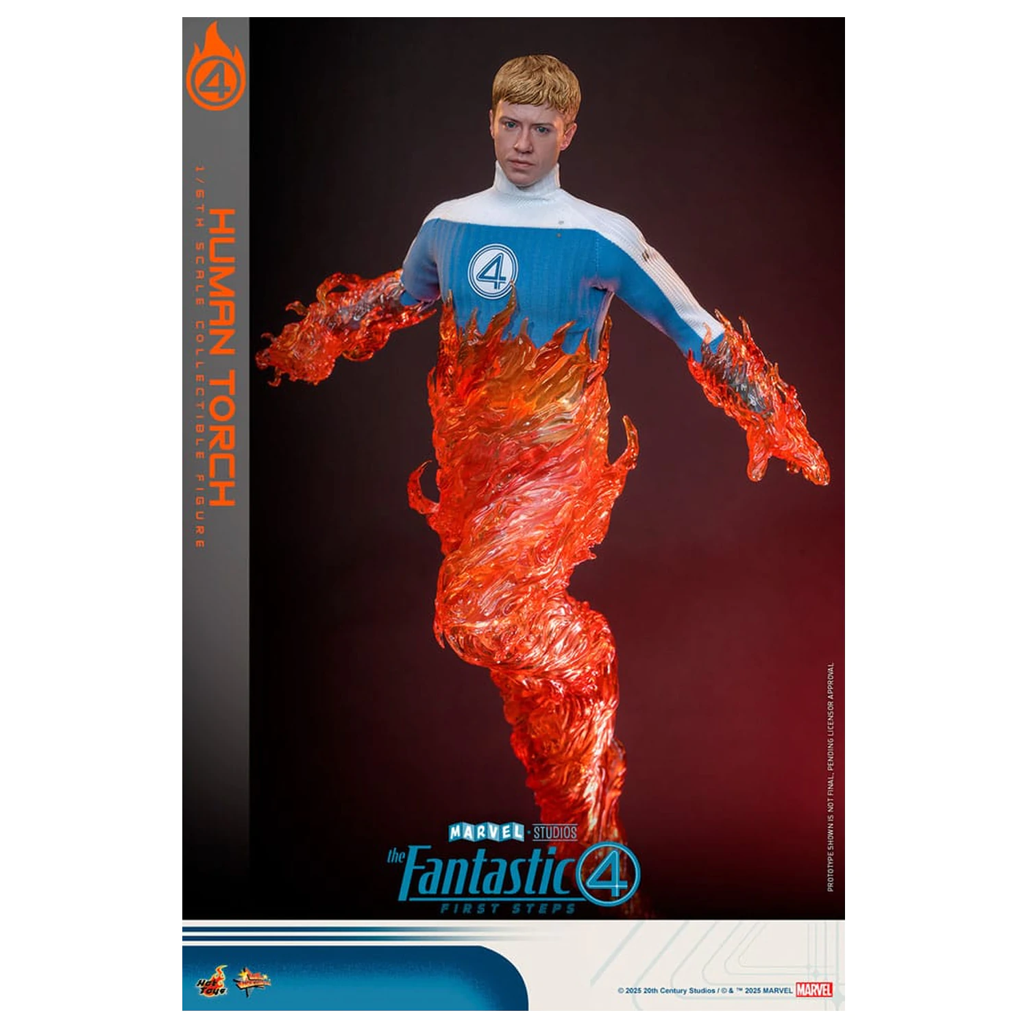 The Fantastic Four: First Steps Movie Masterpiece 1/6 Human Torch akciófigura 30 cm termékfotó