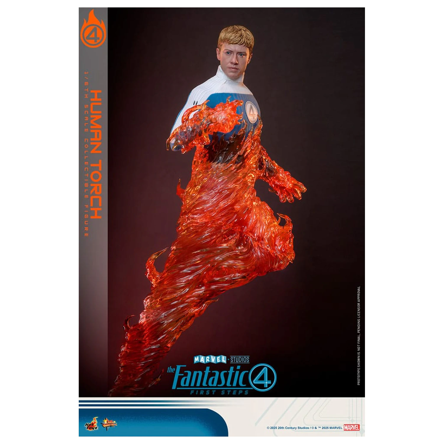The Fantastic Four: First Steps Movie Masterpiece 1/6 Human Torch akciófigura 30 cm termékfotó
