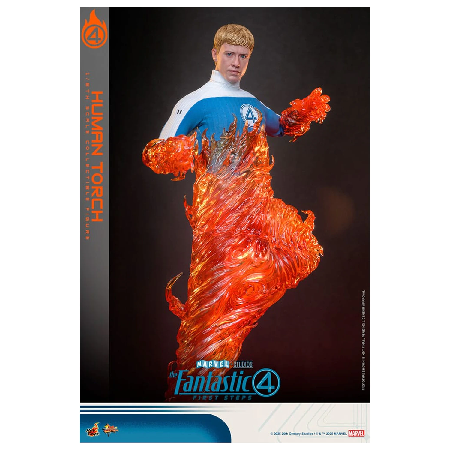 The Fantastic Four: First Steps Movie Masterpiece 1/6 Human Torch akciófigura 30 cm termékfotó