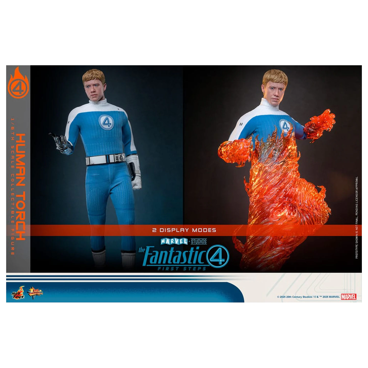 The Fantastic Four: First Steps Movie Masterpiece 1/6 Human Torch akciófigura 30 cm termékfotó