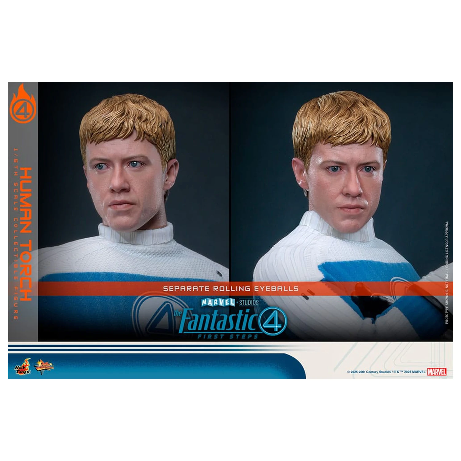 The Fantastic Four: First Steps Movie Masterpiece 1/6 Human Torch akciófigura 30 cm termékfotó