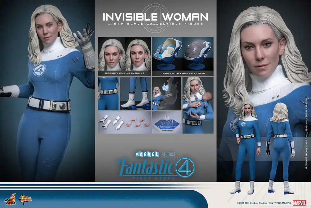 The Fantastic Four: First Steps Movie Masterpiece 1/6 Invisible Woman akciófigura 28 cm termékfotó
