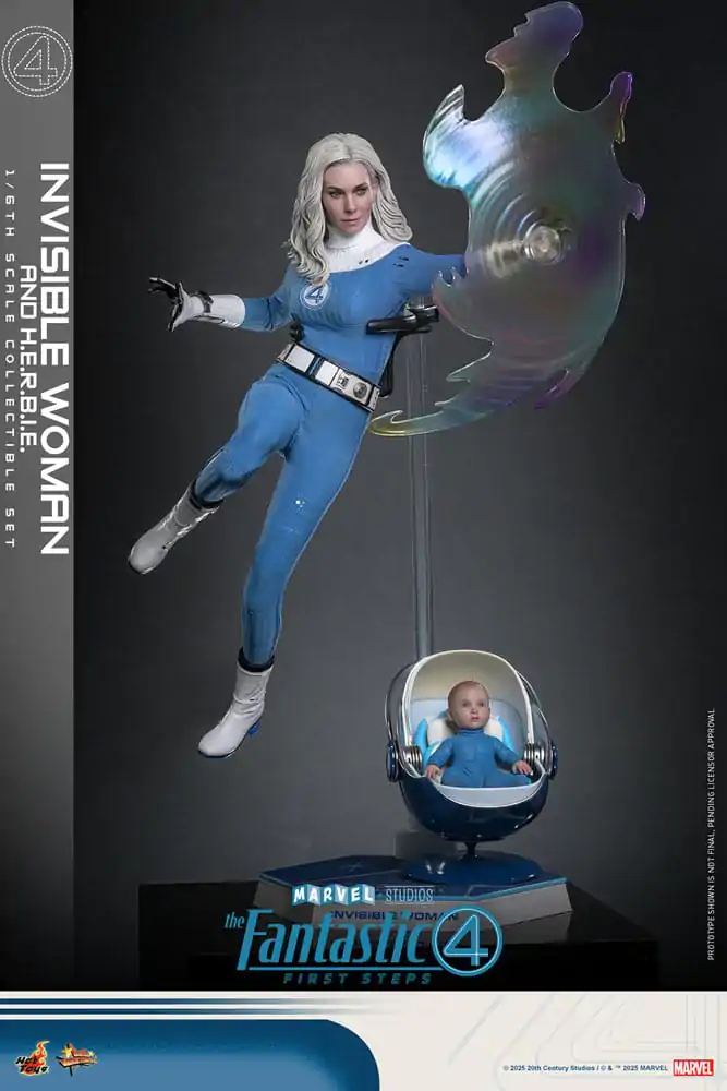The Fantastic Four: First Steps Movie Masterpiece 1/6 Invisible Woman & H.E.R.B.I.E. akciófigura csomag 28 cm termékfotó