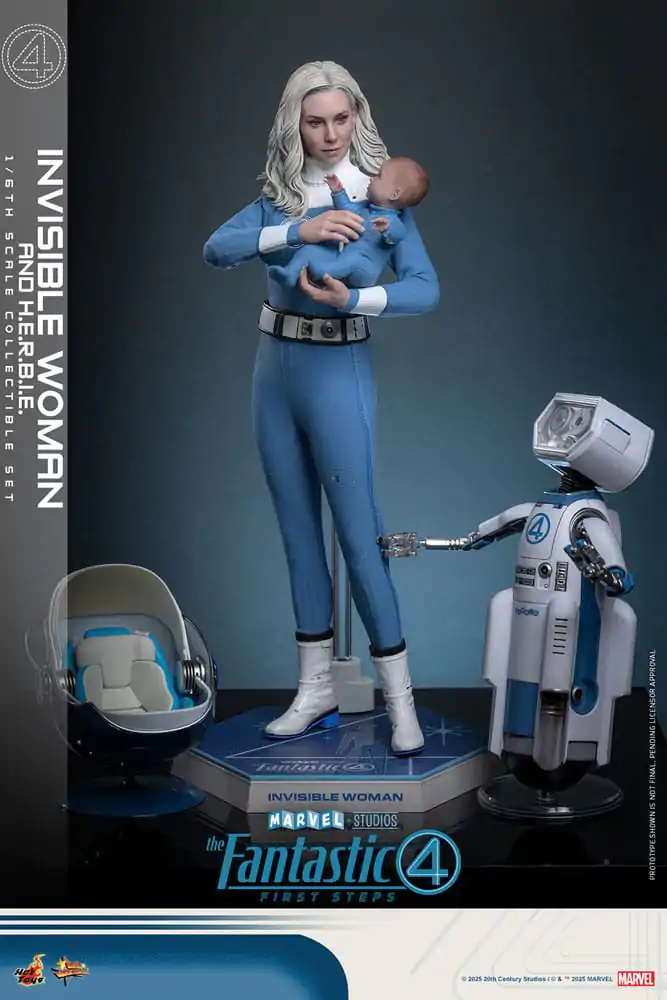 The Fantastic Four: First Steps Movie Masterpiece 1/6 Invisible Woman & H.E.R.B.I.E. akciófigura csomag 28 cm termékfotó
