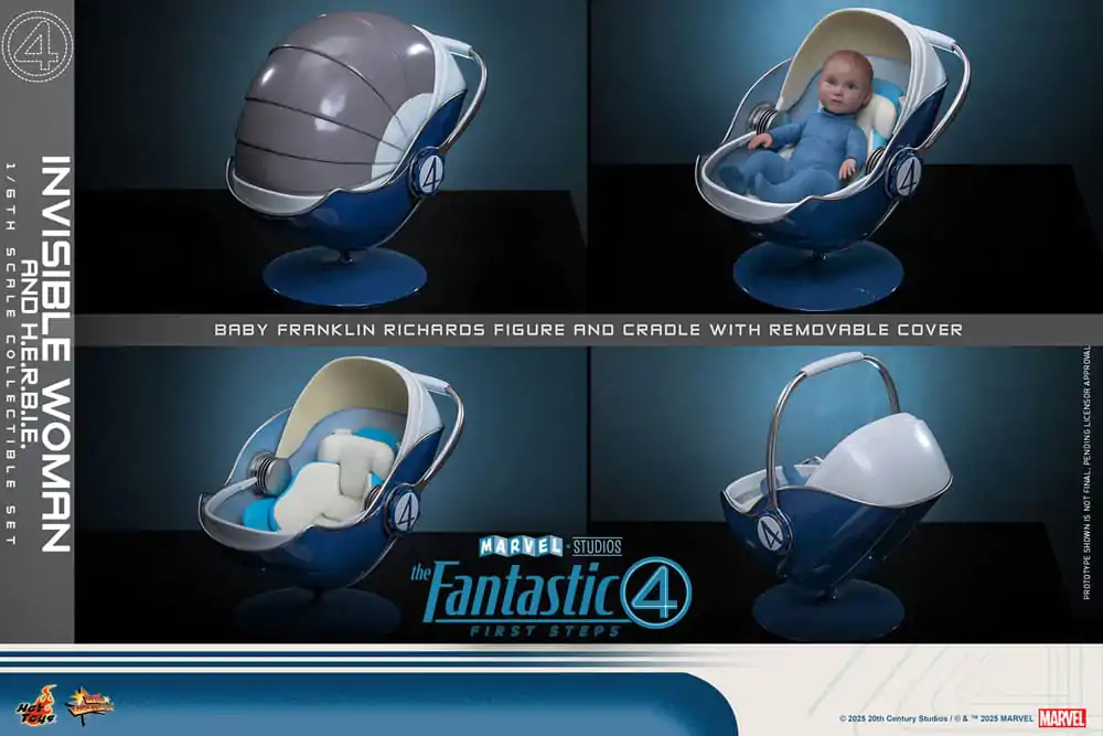 The Fantastic Four: First Steps Movie Masterpiece 1/6 Invisible Woman & H.E.R.B.I.E. akciófigura csomag 28 cm termékfotó