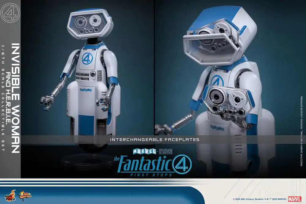 The Fantastic Four: First Steps Movie Masterpiece 1/6 Invisible Woman & H.E.R.B.I.E. akciófigura csomag 28 cm termékfotó