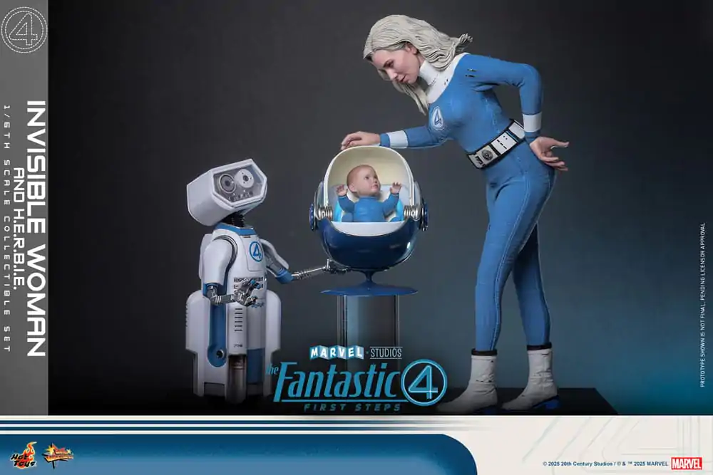 The Fantastic Four: First Steps Movie Masterpiece 1/6 Invisible Woman & H.E.R.B.I.E. akciófigura csomag 28 cm termékfotó