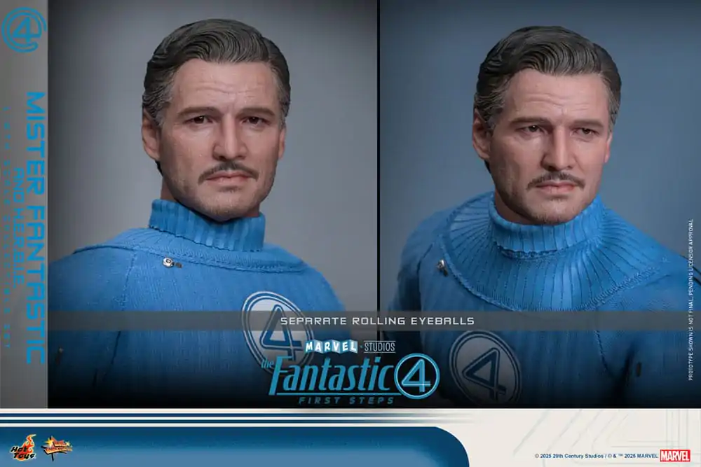The Fantastic Four: First Steps Movie Masterpiece 1/6 Mister Fantastic & H.E.R.B.I.E. akciófigura csomag 30 cm termékfotó