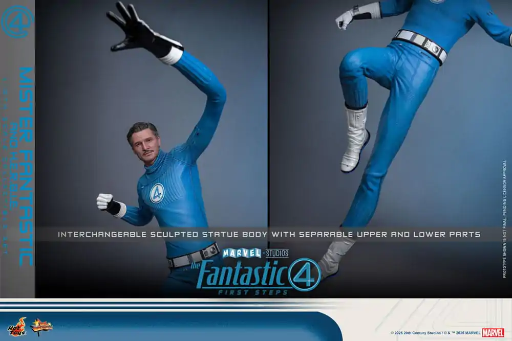 The Fantastic Four: First Steps Movie Masterpiece 1/6 Mister Fantastic & H.E.R.B.I.E. akciófigura csomag 30 cm termékfotó