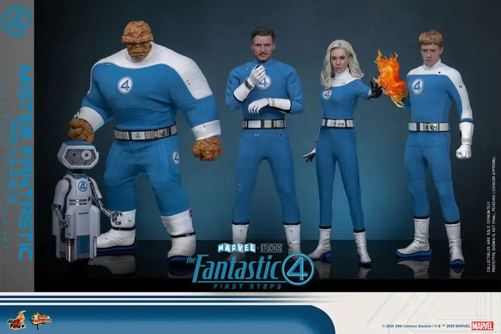The Fantastic Four: First Steps Movie Masterpiece 1/6 Mister Fantastic & H.E.R.B.I.E. akciófigura csomag 30 cm termékfotó