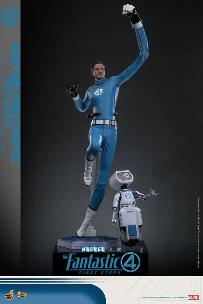The Fantastic Four: First Steps Movie Masterpiece 1/6 Mister Fantastic & H.E.R.B.I.E. akciófigura csomag 30 cm termékfotó