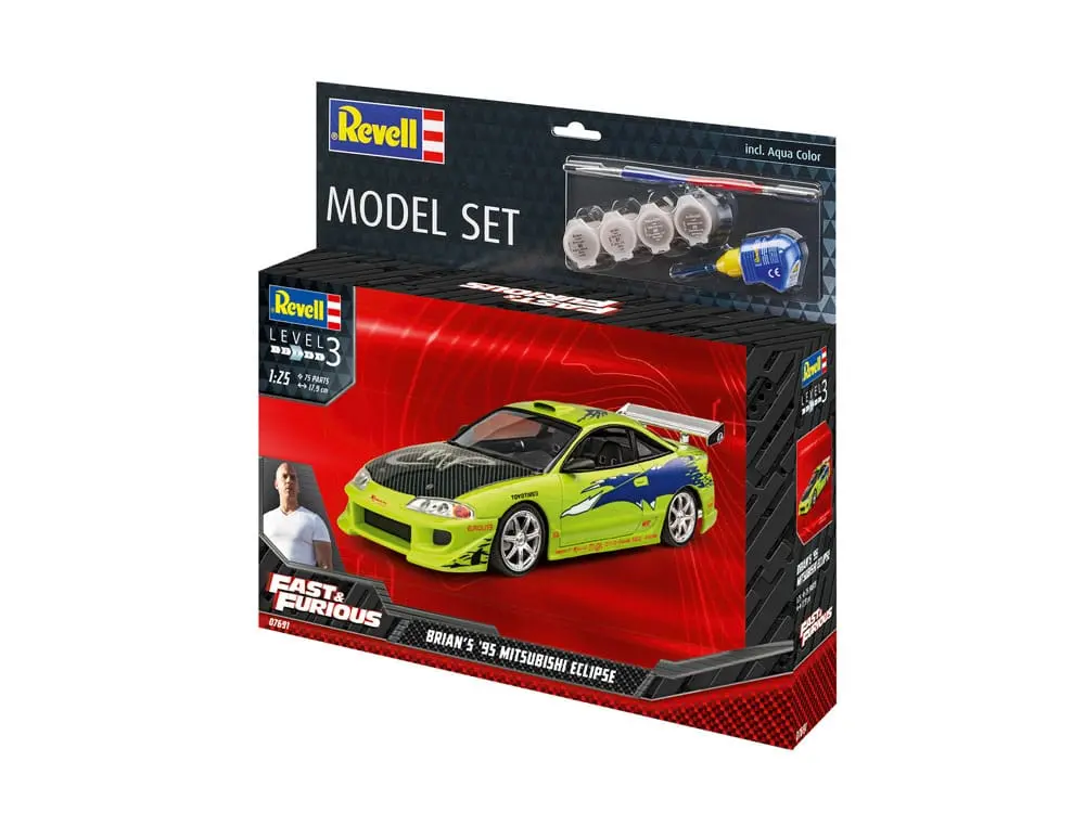 The Fast &amp; Furious Brian's 1995 Mitsubishi Eclipse modell készlet és kiegészítők termékfotó