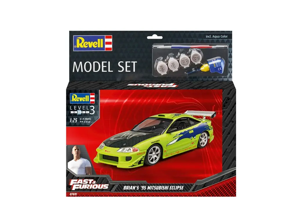 The Fast &amp; Furious Brian's 1995 Mitsubishi Eclipse modell készlet és kiegészítők termékfotó