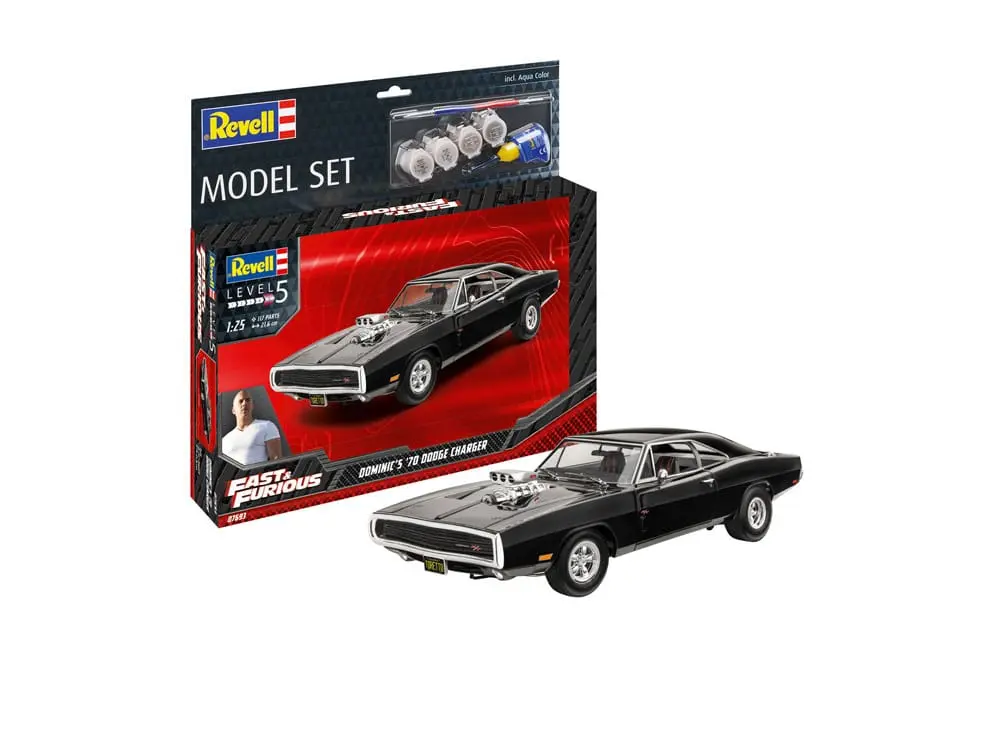 The Fast & Furious Model Kit with basic accessories Dominic's 1970 Dodge Charger termékfotó