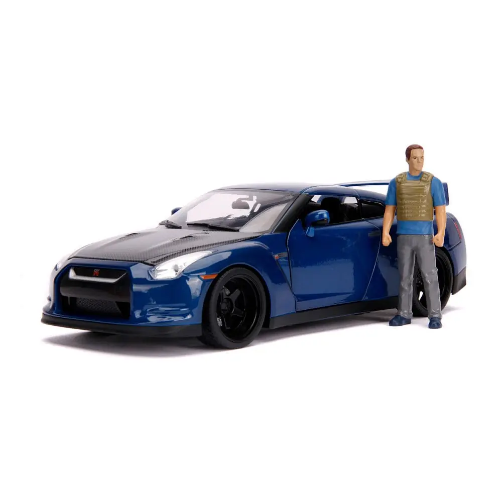 The Fast and Furious Diecast Model Hollywood Rides 1/18 2009 Nissan Skyline GT-R R35 és Brian figura termékfotó