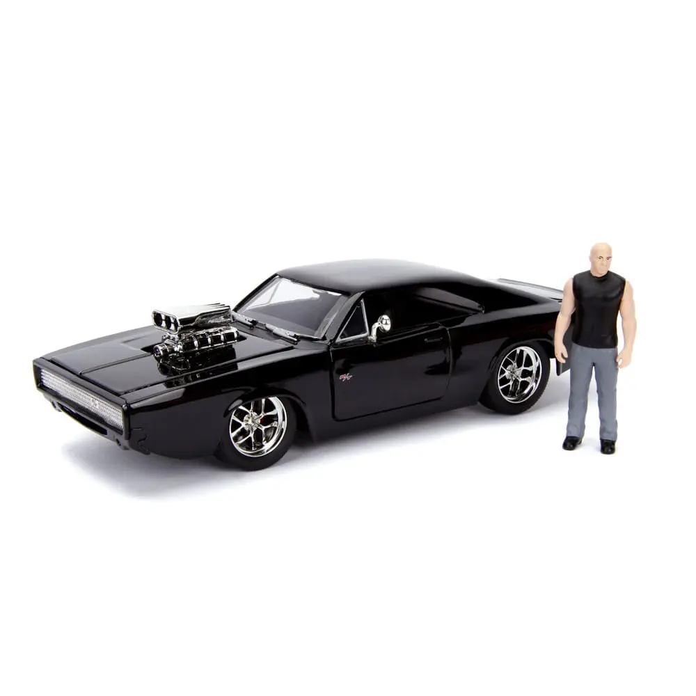 The Fast and Furious Diecast Model Hollywood Rides 1/24 1970 Dodge Charger és Dom Toretto figura termékfotó