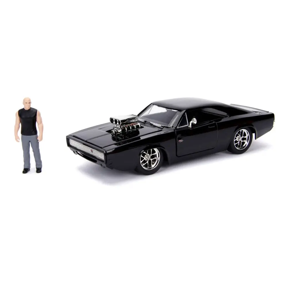 The Fast and Furious Diecast Model Hollywood Rides 1/24 1970 Dodge Charger és Dom Toretto figura termékfotó