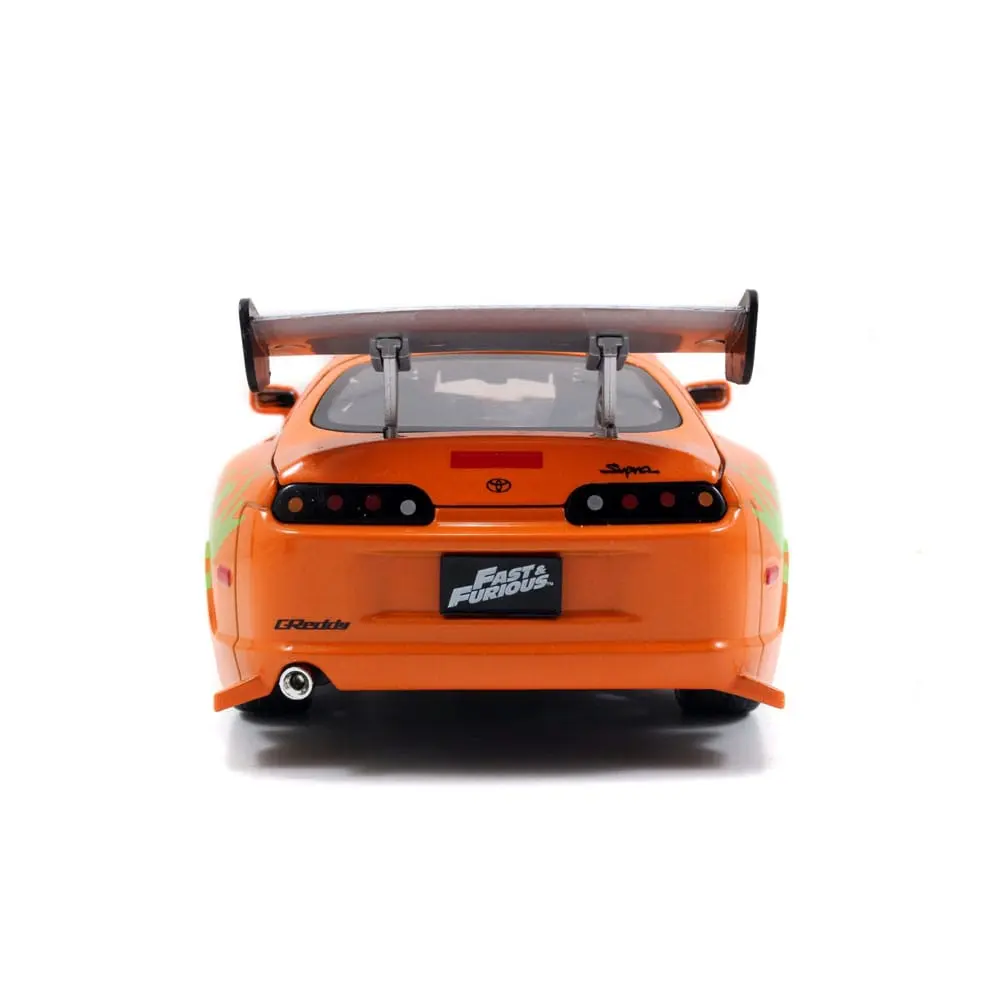 The Fast and Furious Diecast Model Hollywood Rides 1/24 1995 Toyota Supra és Brian O'Connor figura termékfotó