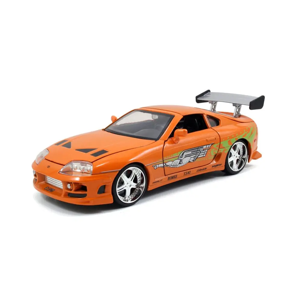 The Fast and Furious Diecast Model Hollywood Rides 1/24 1995 Toyota Supra és Brian O'Connor figura termékfotó
