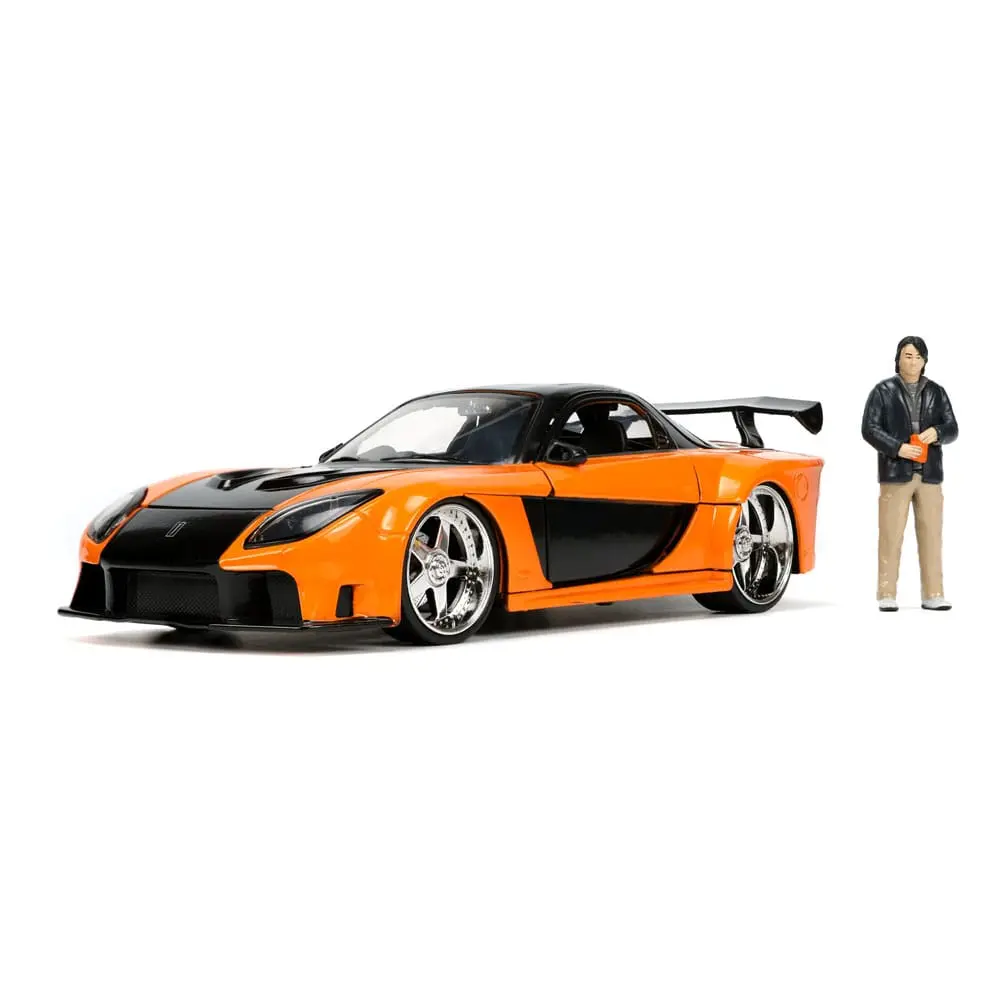 The Fast and Furious Diecast Model Hollywood Rides 1/24 1997 Mazda RX7 és Han figura termékfotó