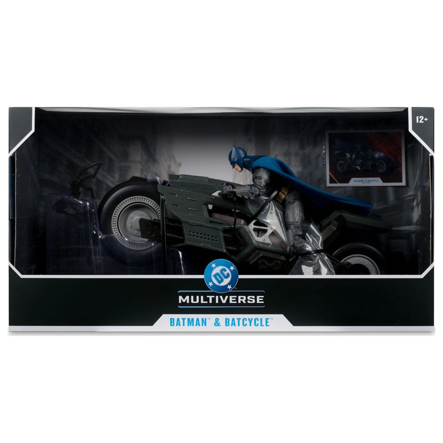 The Flash DC Multiverse Batcycle with Batman jármű és figura termékfotó