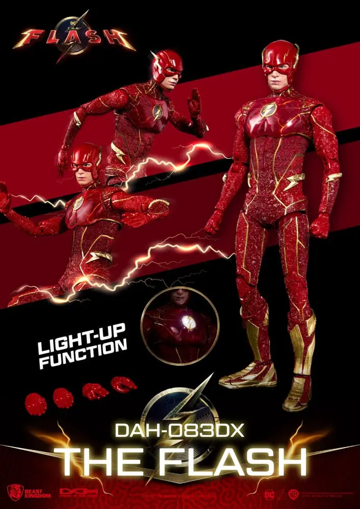 The Flash Dynamic 8ction Heroes 1/9 The Flash Deluxe Version akciófigura 24 cm termékfotó