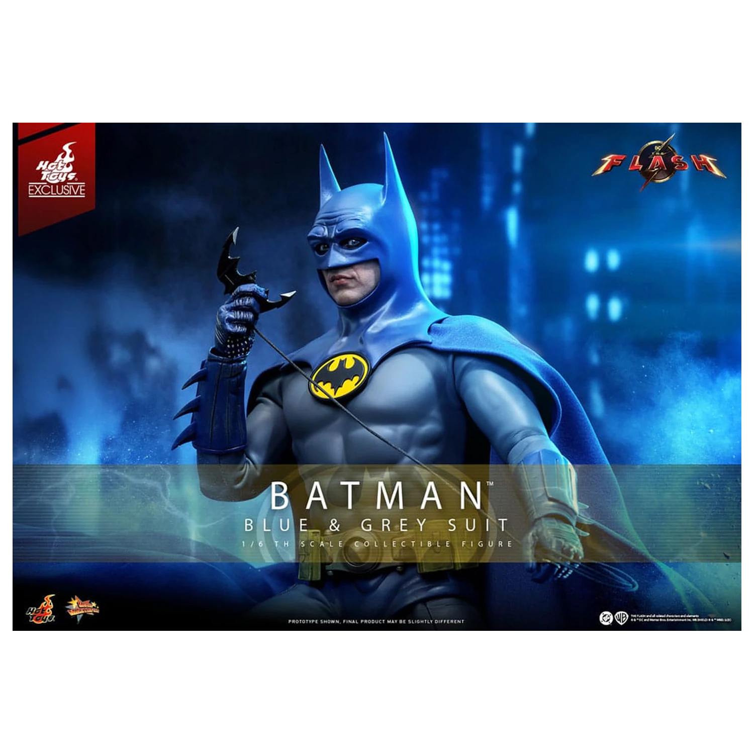The Flash Movie Masterpiece 1/6 Batman (Blue & Grey Suit) akciófigura Limitált kiadás 30 cm termékfotó